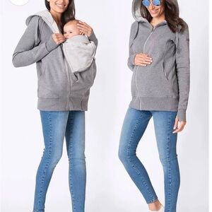 Seraphine Gray Maternity and Babywearing Hoodie